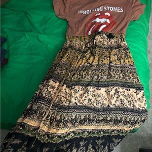 Bravado Floral Maxi Dress in Black and Cream